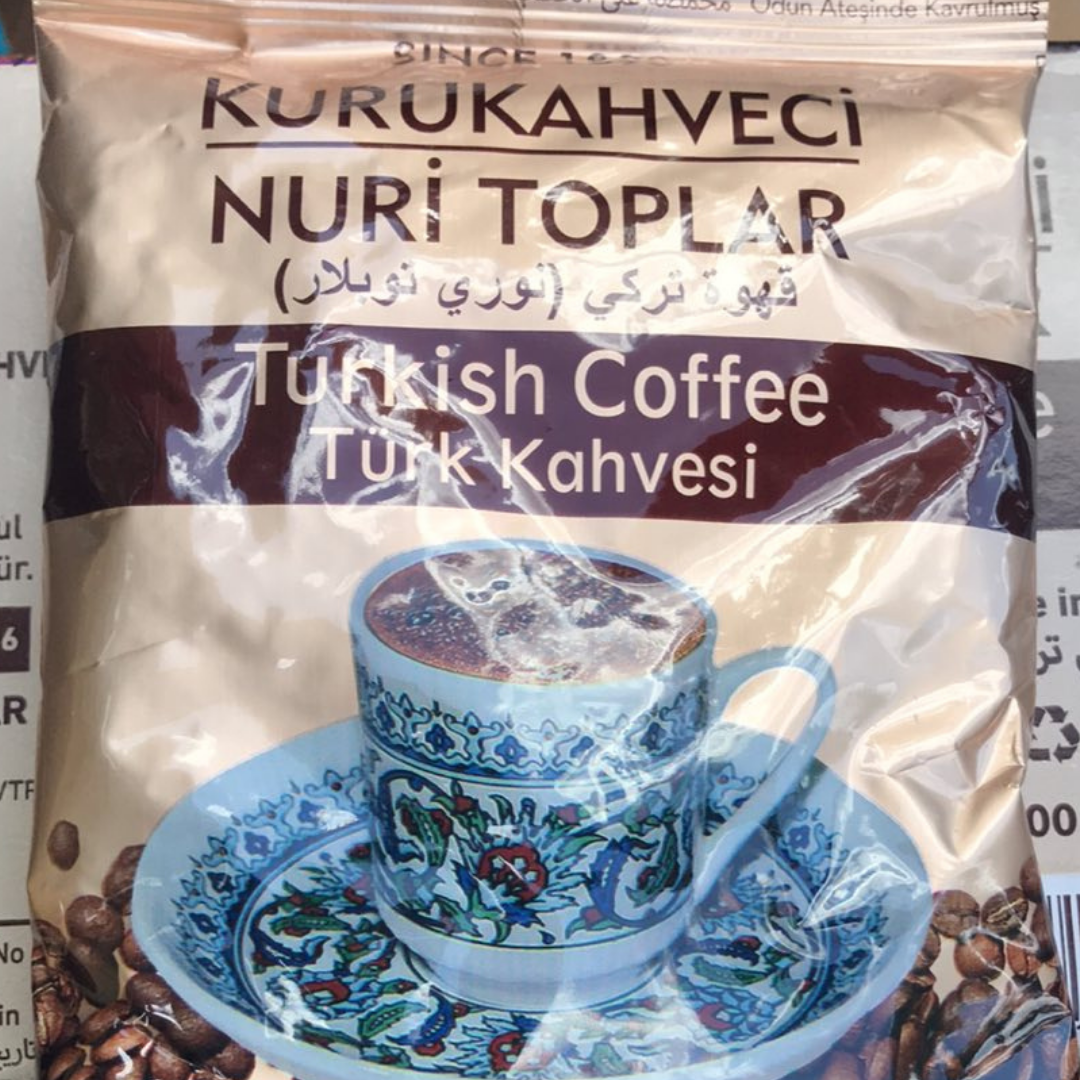 

Турецкий молотый оригинальный кофе средней обжарки Kurukahveci Nuri Toplar 100 gr Помол мука Арабика 100%