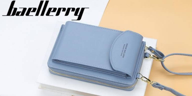 

Сумка для телефона Baellerry forever через плечо Голубой, сумка кошелёк