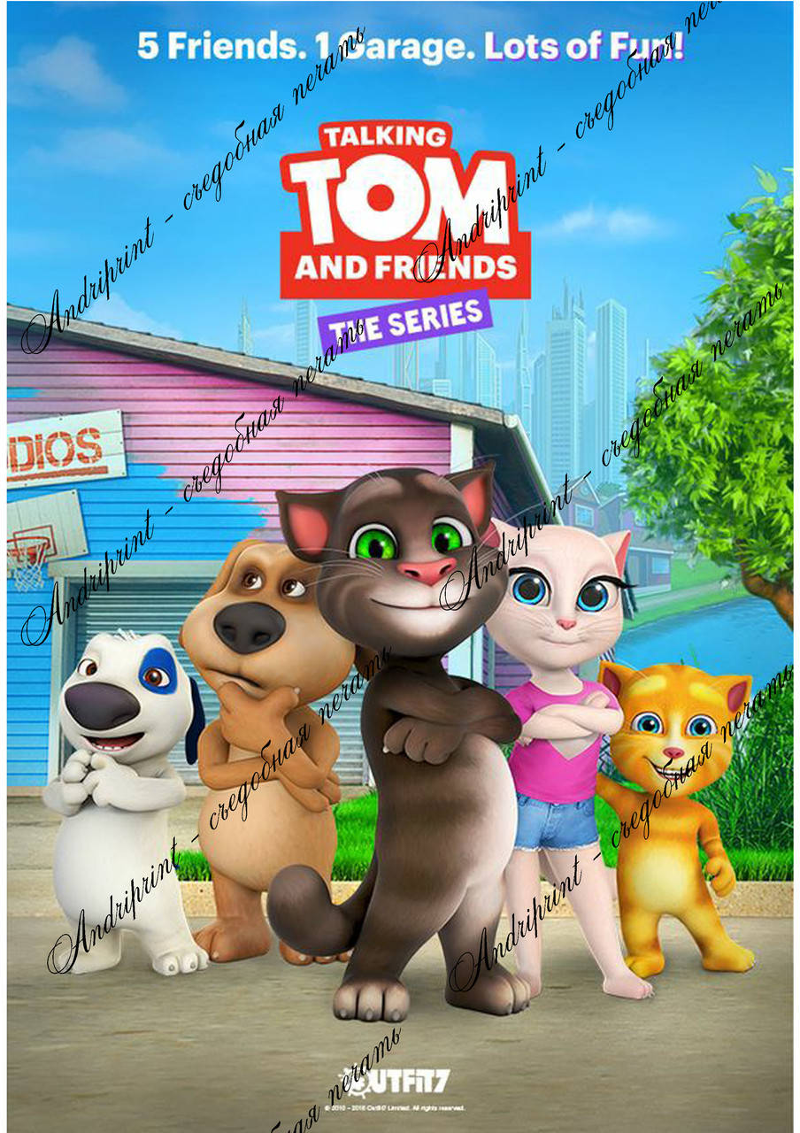 

Съедобная картинка "Говорящий Том" сахарная и вафельная картинка а4