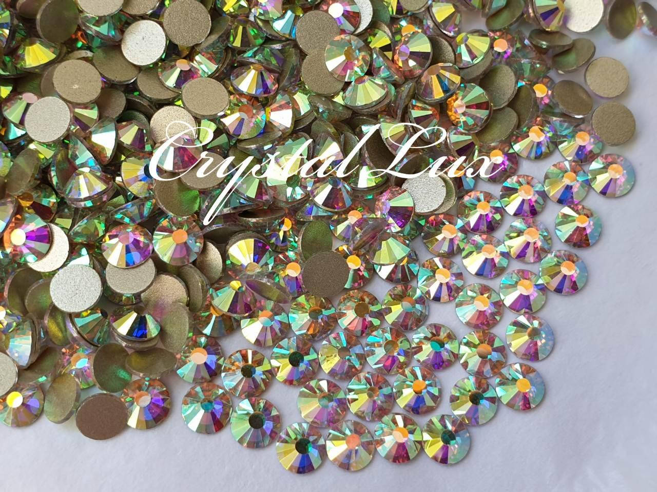 

Стразы Lux ss16 Crystal AB (4.0mm) Gold foil 100шт
