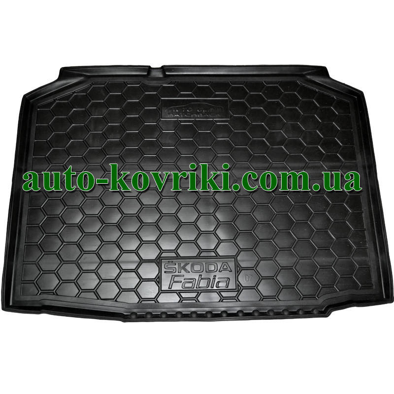 

Коврик багажника резиновый Skoda Fabia II (5J) 2007-2014 (Хетчбэк) (Avto-Gumm), Черный