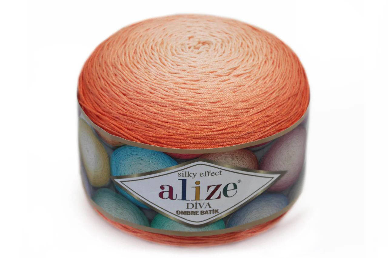 

Alize Diva Ombre Batik, №7413, Оранжевый