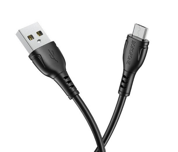 

USB кабель Borofone BX51 Micro USB 2.4A 1m black, Черный