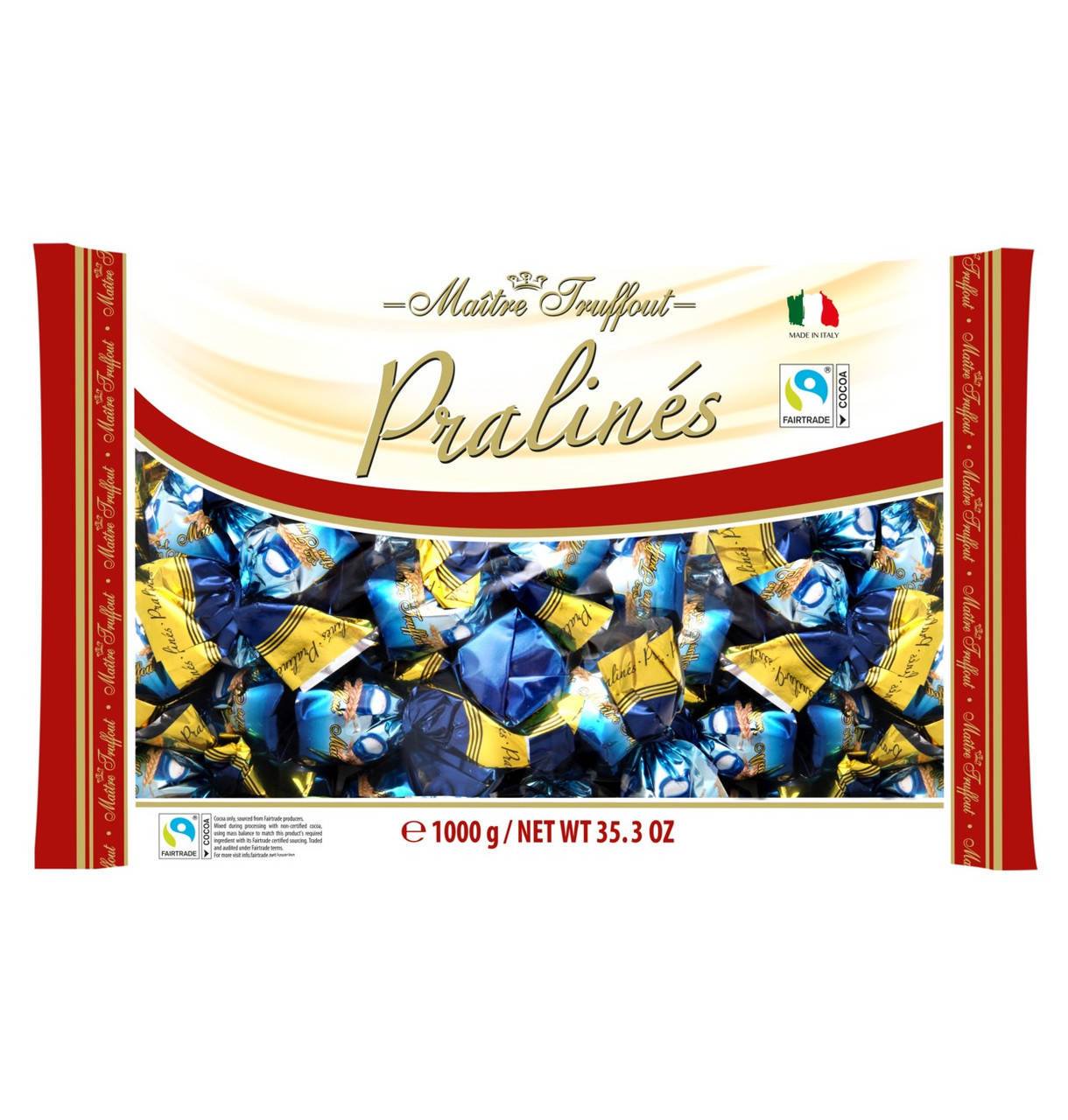 

Конфеты Молочный Шоколад Пралине Сливки и Хлопья Метр Трюфо Maitre Truffaut Pralines 1000 г Австрия