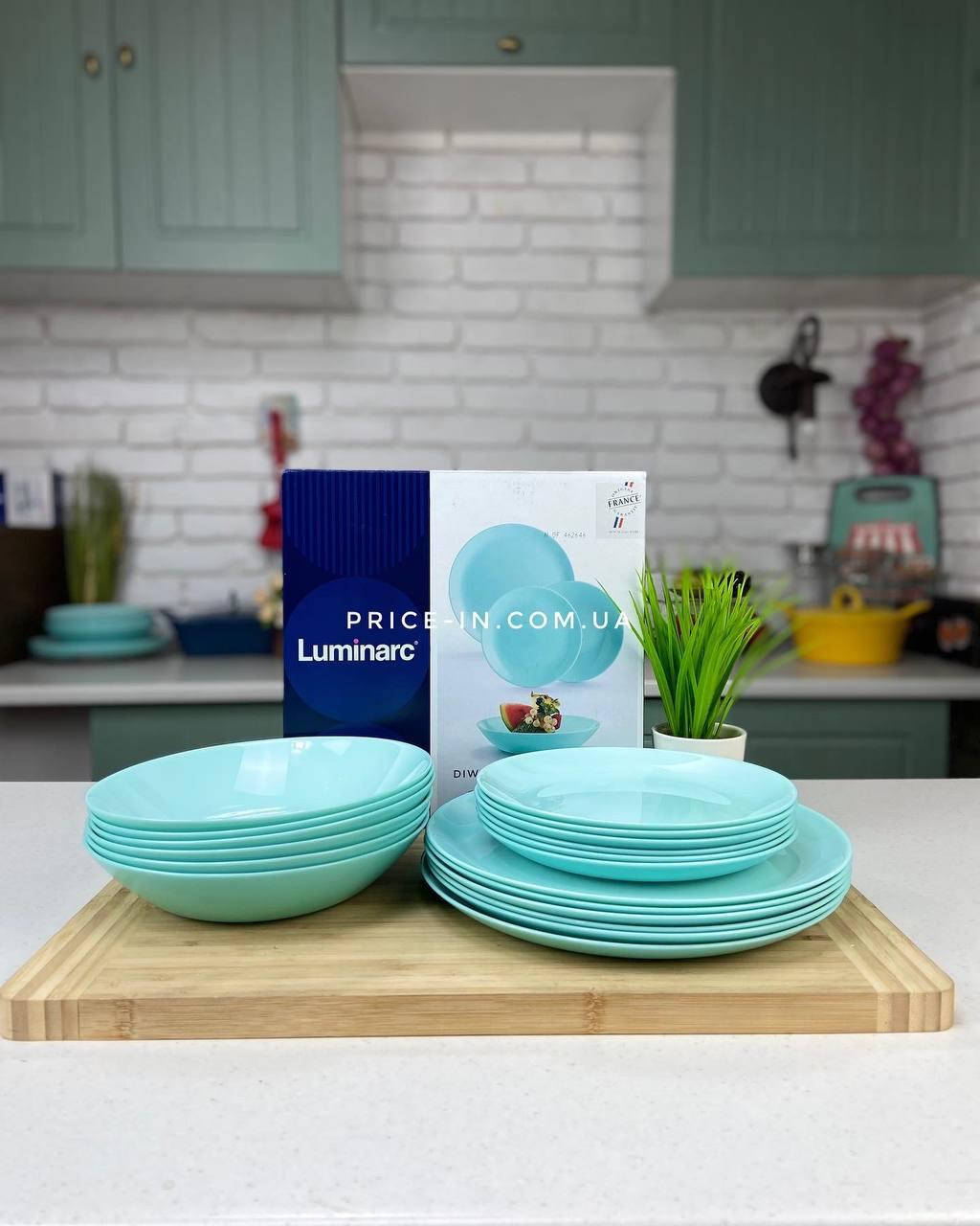 

Столовый сервиз Luminarc из 18 предметов Diwali Light Turquoise, Бирюзовый
