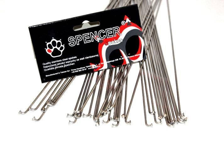 

Спицы Spencer 36шт, нержавеющие, 220мм, без ниппеля, серебристый (SZE220)