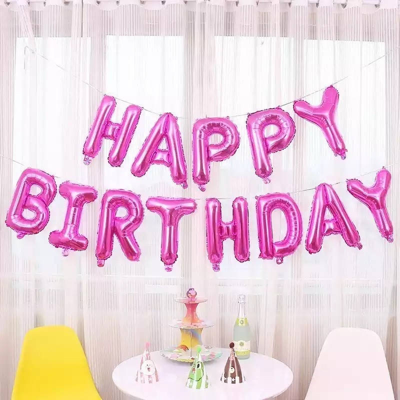 

Шар буквы Happy Birthday фуксия 40см