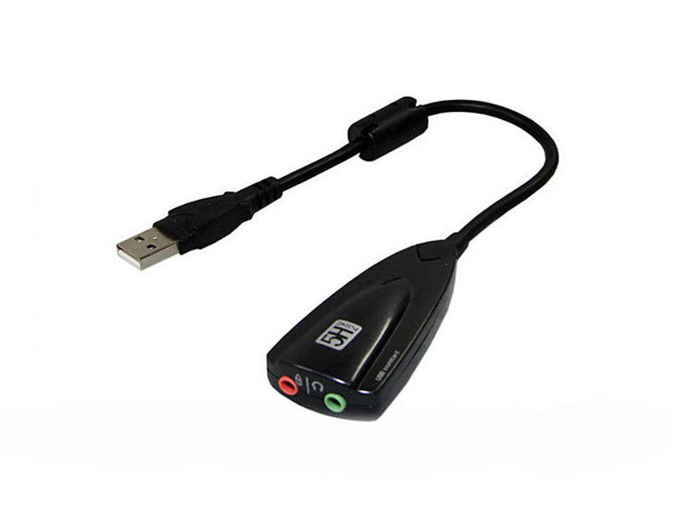 

Внешняя USB Звуковая Карта 7.1 3D 5Hv2 Черный