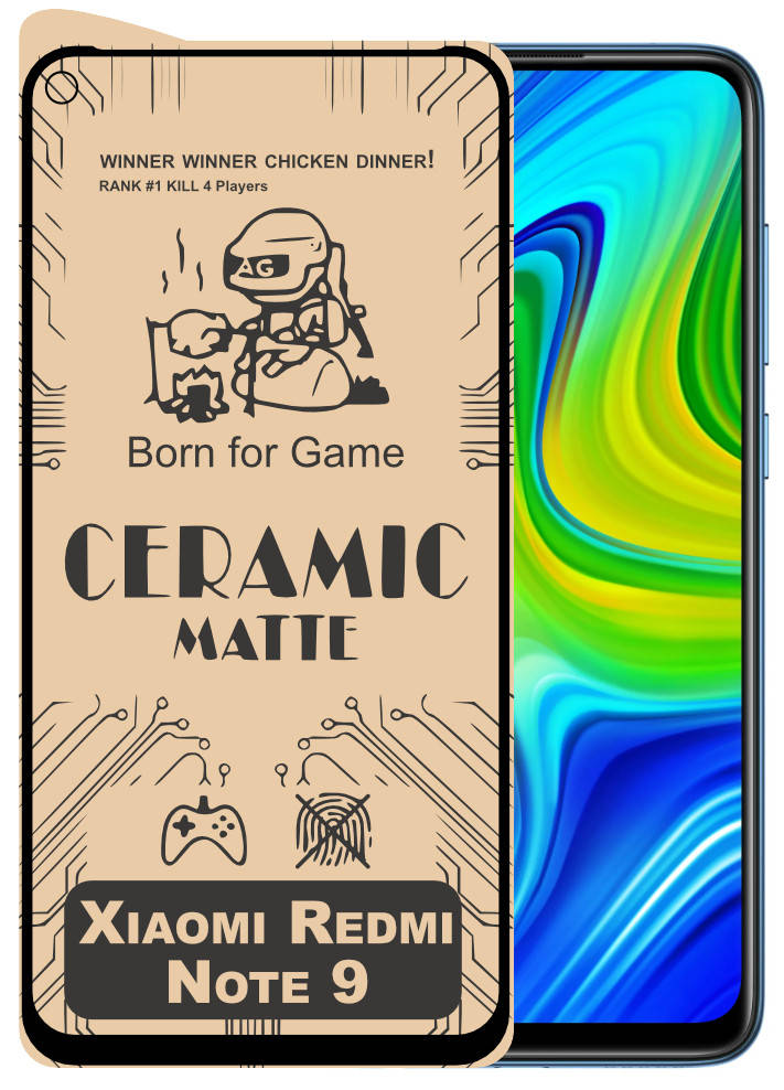

Защитная пленка керамическая Ceramic Xiaomi Redmi Note 9 (матовая)