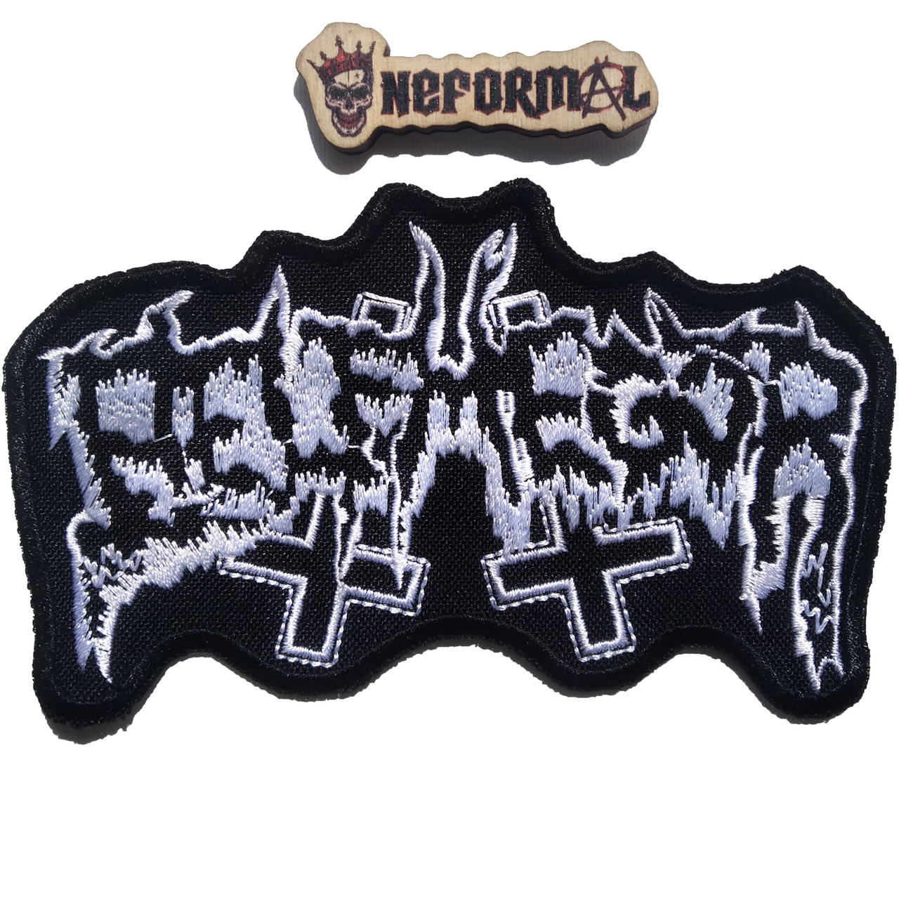 

Нашивка Belphegor фигурная 12,2х7,5 см., Черный