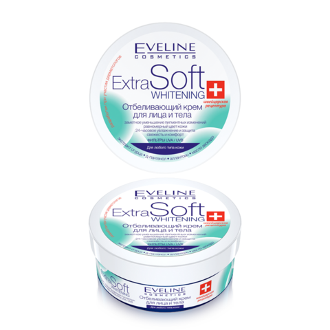 

Крем для лица и тела отбеливающий Extra Soft 200 мл. Eveline Whitening Эввелин