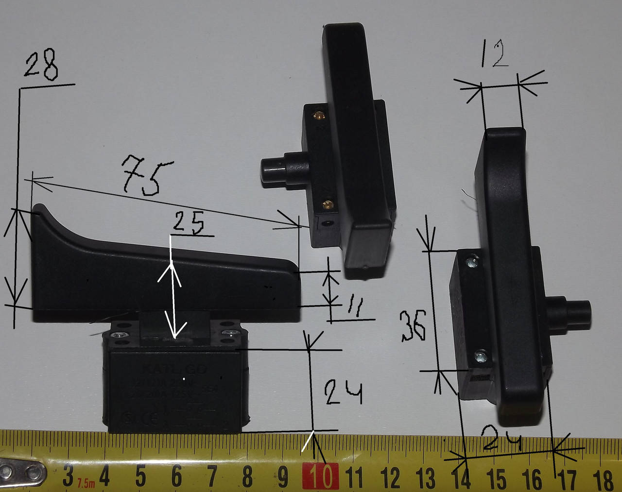 

Кнопка на болгарку УШМ Stern 230 FA 4-10 / 2 B