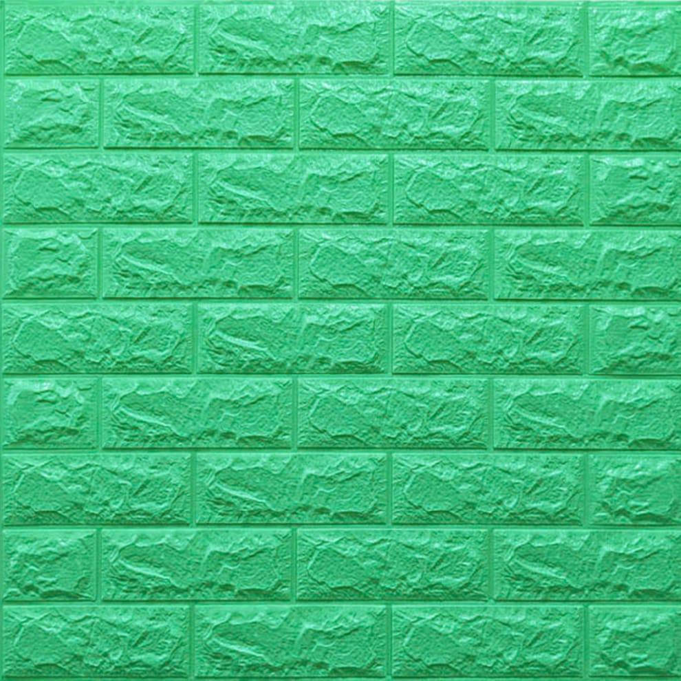 

Панель 3д самоклейка 700х770мм х 7мм под кирпич на стену самоклеющаяся стеновая пвх Мятный