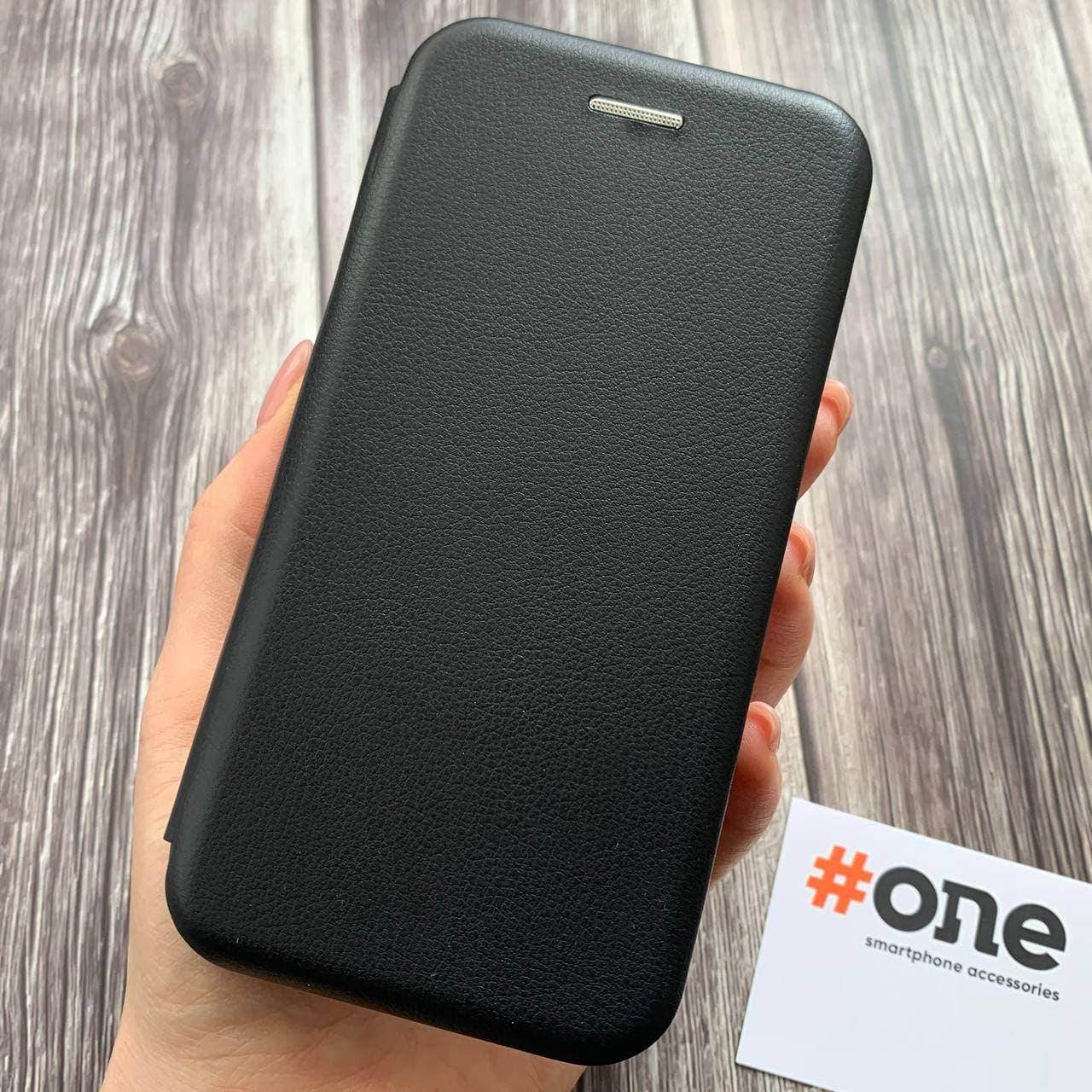 

Чехол книга для iPhone 8 с эко кожи с подставкой магнитом книжка на телефон айфон 8 черная STN, Черный