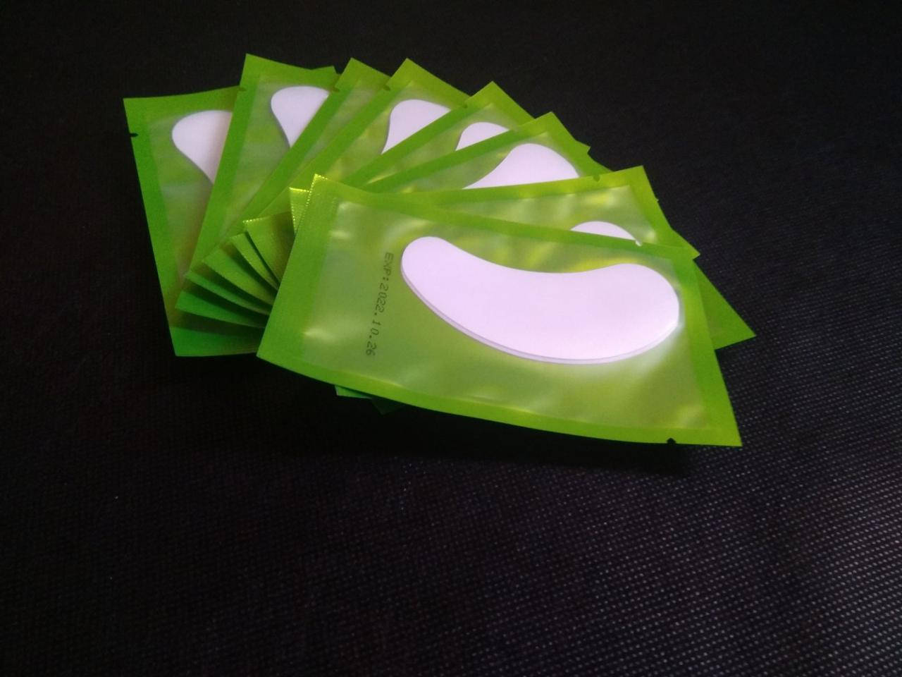 

Патчи под глаза для ламинирования и наращивания ресниц гидрогелевые зеленые