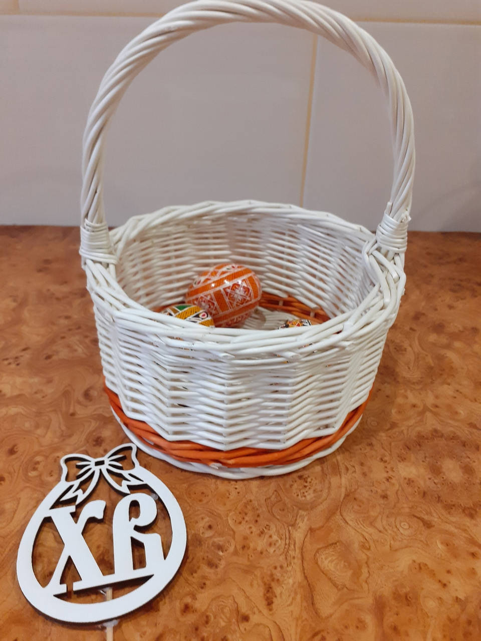 

Великодній кошик з декором.Пасхальная корзина. Пасхальный декор. Корзина для паски.