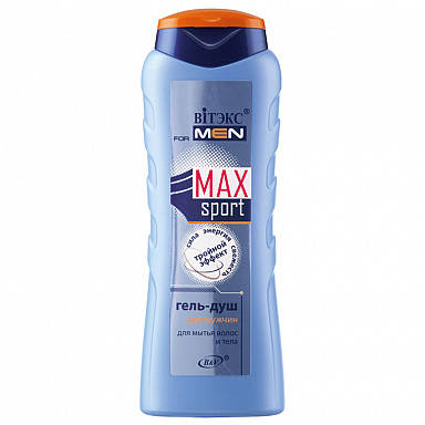 

MEN MAX SPORT Гель-душ для миття волосся і тіла, 400 мл
