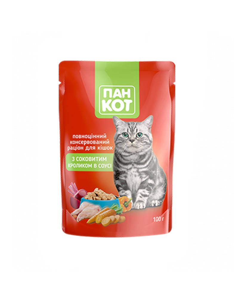 

Пан Кот Кролик в соусе 100 г