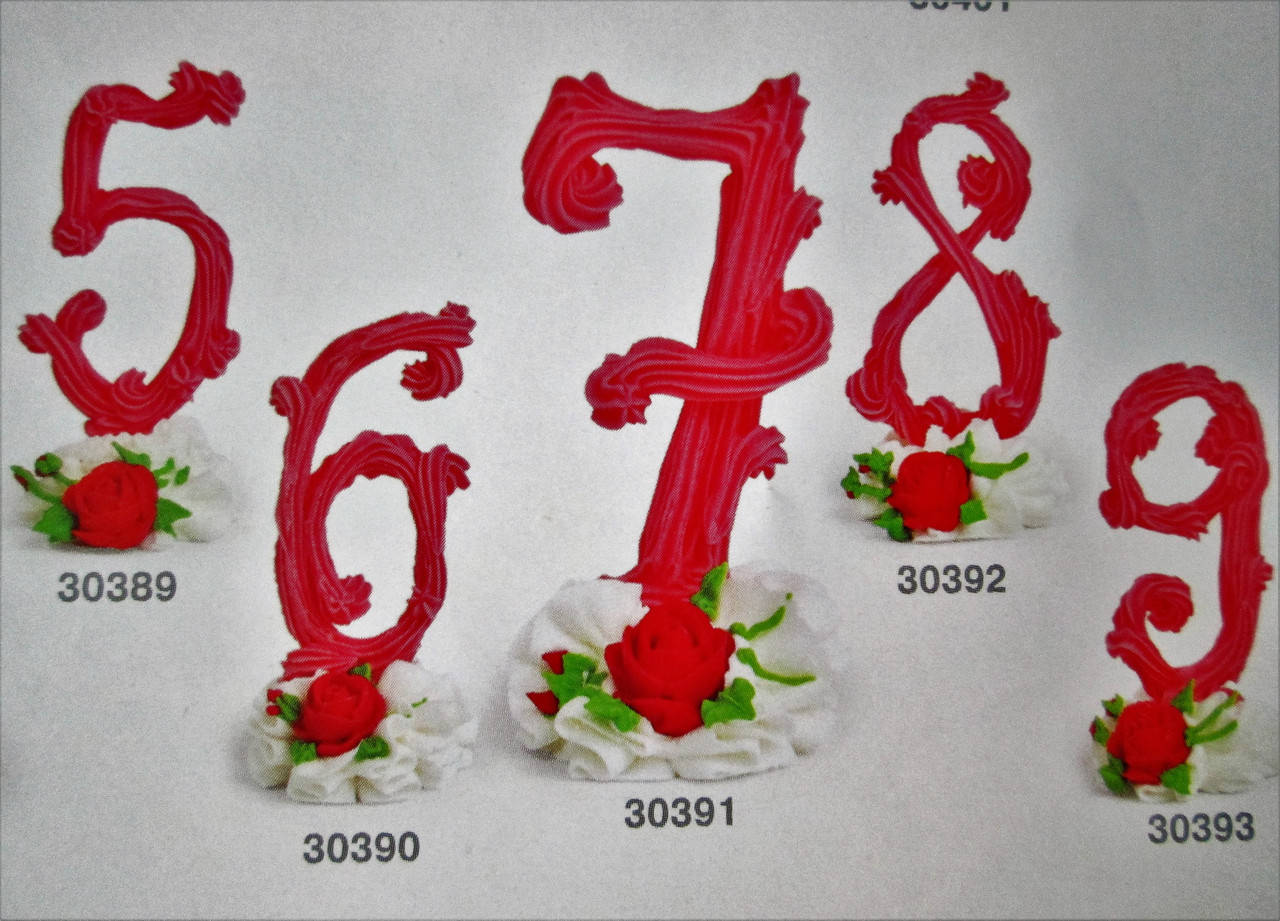 

Украшение на торт "Цифра с розами"