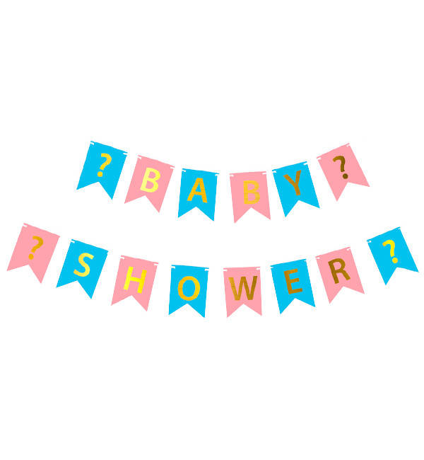 

Бумажная гирлянда "Baby Shower", длина - 2 м, материал - качественный картон