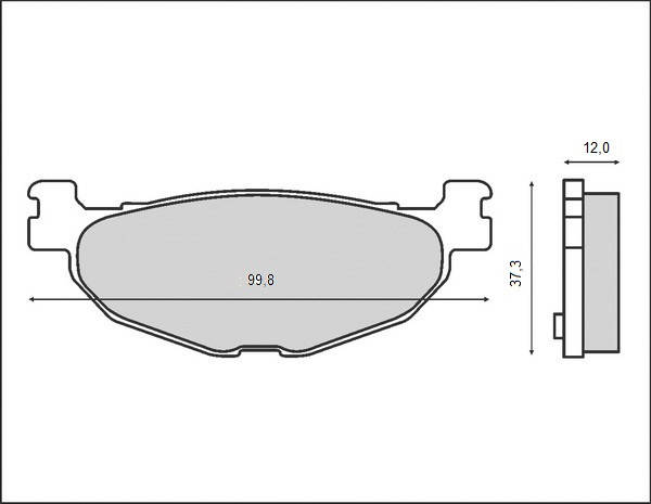 

BRENTA ТОРМОЗНЫЕ КОЛОДКИ KH408 YAMAHA MAJESTY 400, T-MAX 500, MBK, (ЗАДНИЕ)/FT 3078