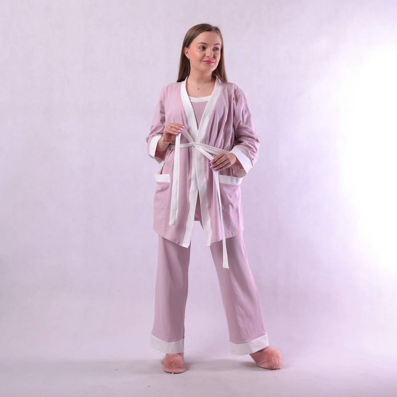 

Женский комплект 4-ка "Womens look pinck"42-54 46-48