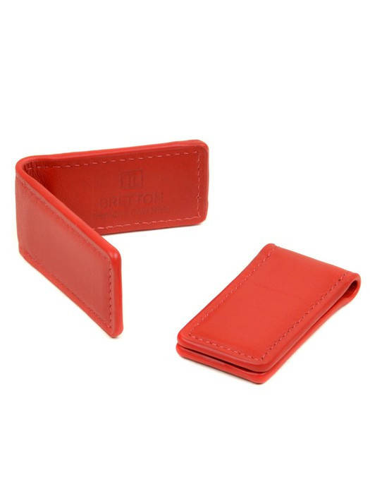 

Кошелек Зажим для денег кожа BRETTON Clip red Распродажа, Красный