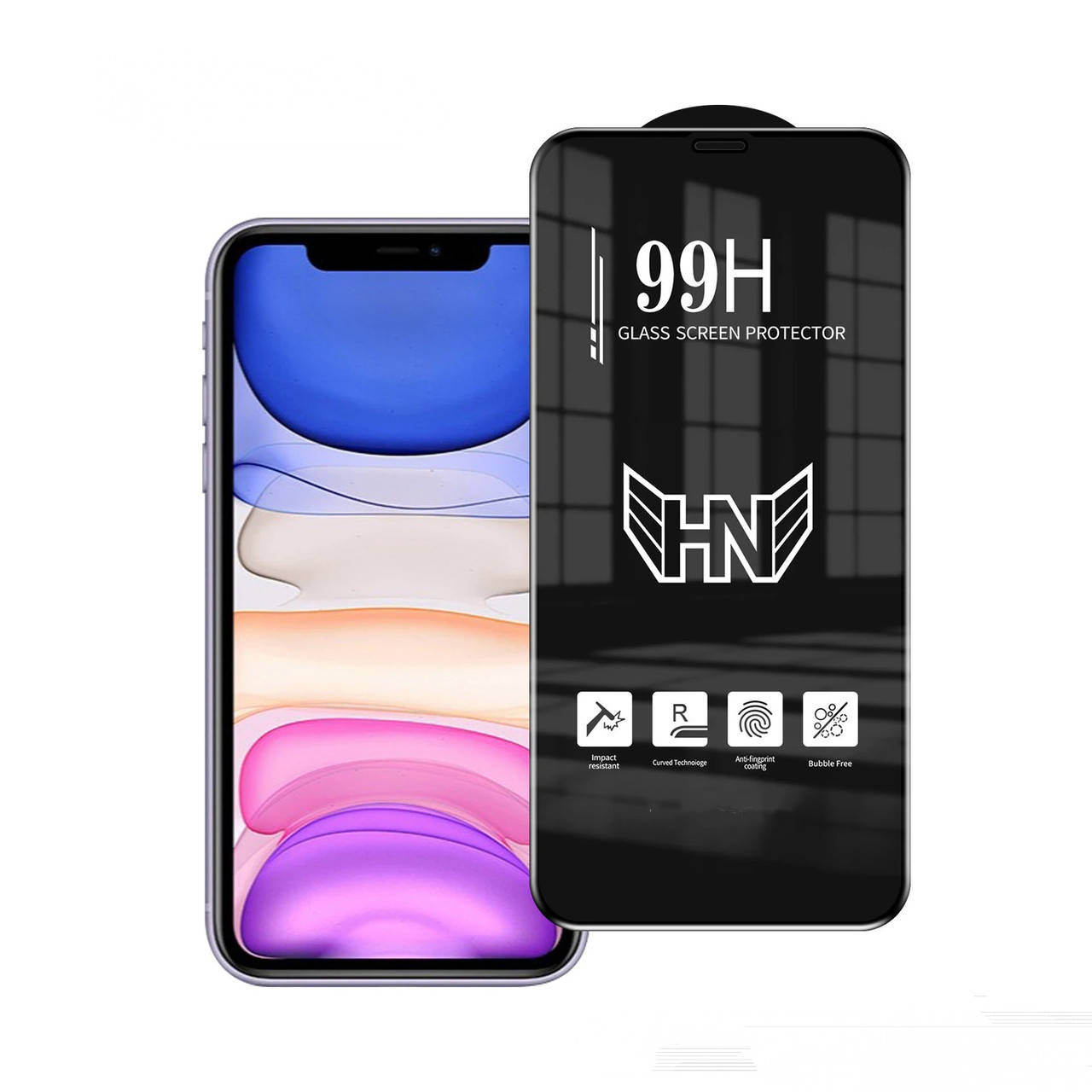 

5D защитное стекло для iPhone X XS 99H на весь экран клей по всей поверхности, Черный