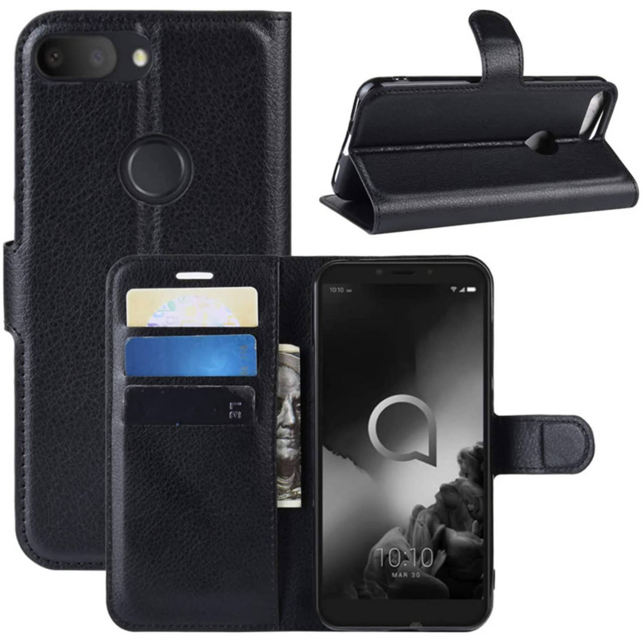 

Чехол-книжка Litchie Wallet для Alcatel 1S (5024D) Black, Черный