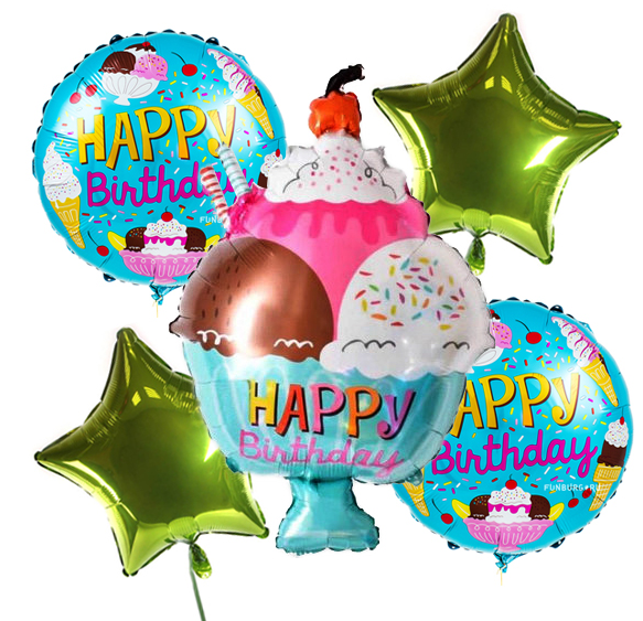 

Набір кульок повітр. фольг. "Морозиво торт" 5шт №990400