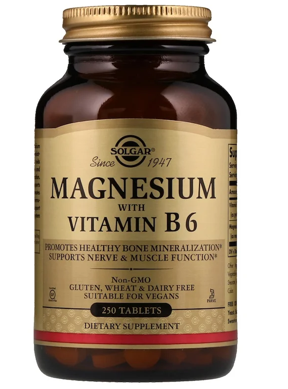 

Витамины Solgar Магний с витамином В6 Magnesium with vitamin B6 250 таблеток