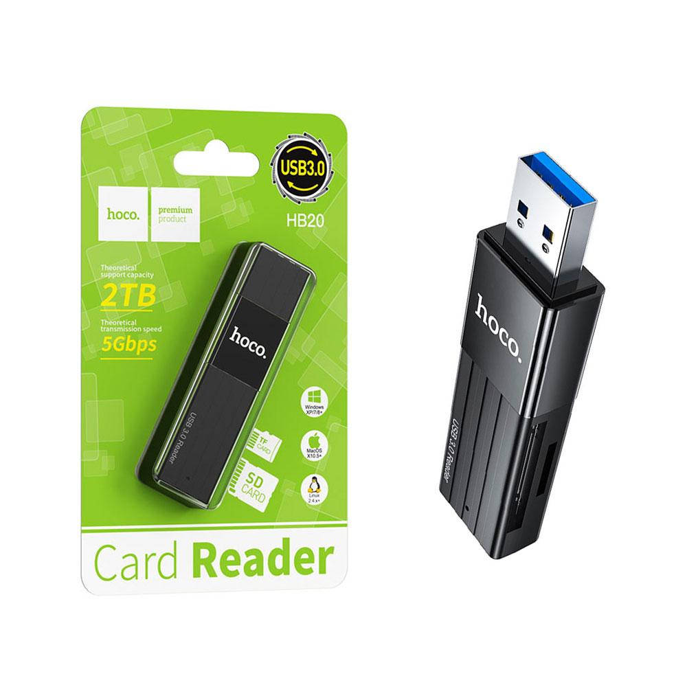 

Кард ридер Hoco HB20 2в1 Mindful (USB 3.0)