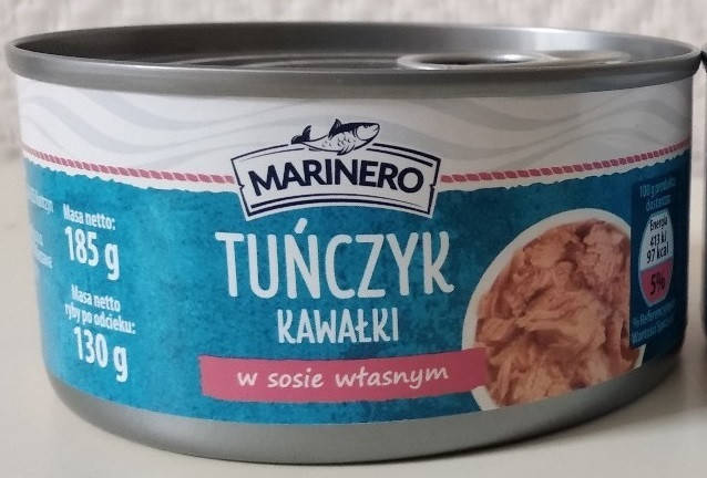 

Тунец кусочками в собственном соку Marinero 185г (130г)