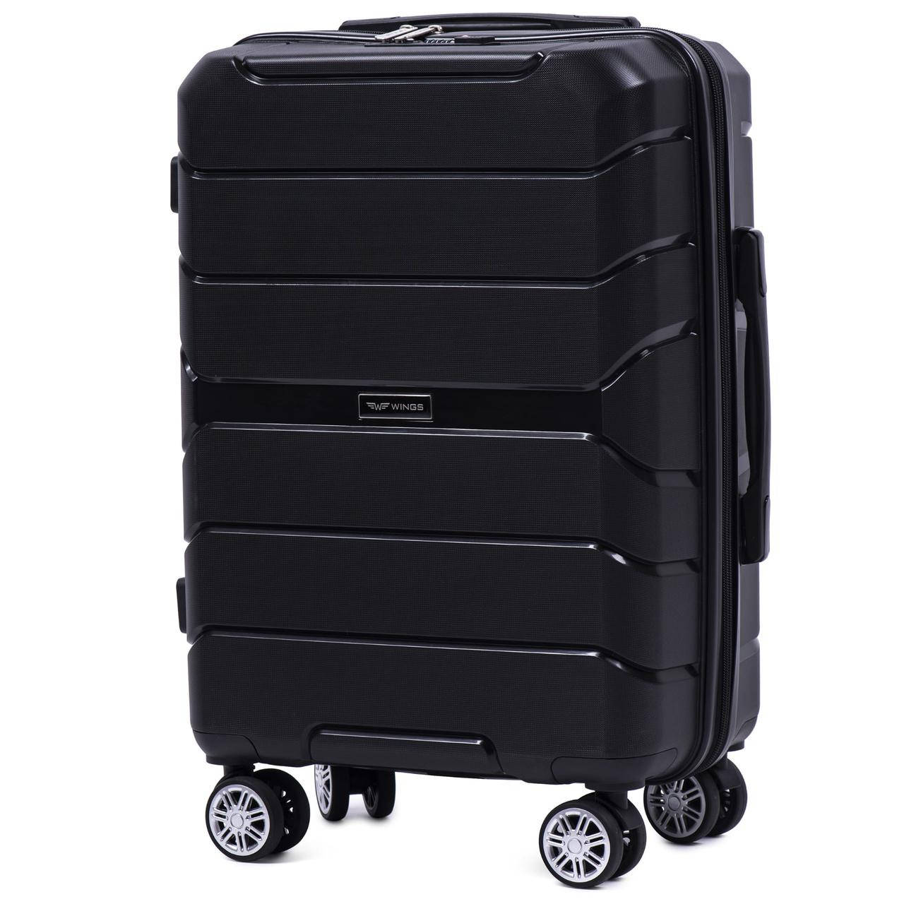

Чемодан WINGS PP05 Полипропилен на 4-х колесах,  S Черный