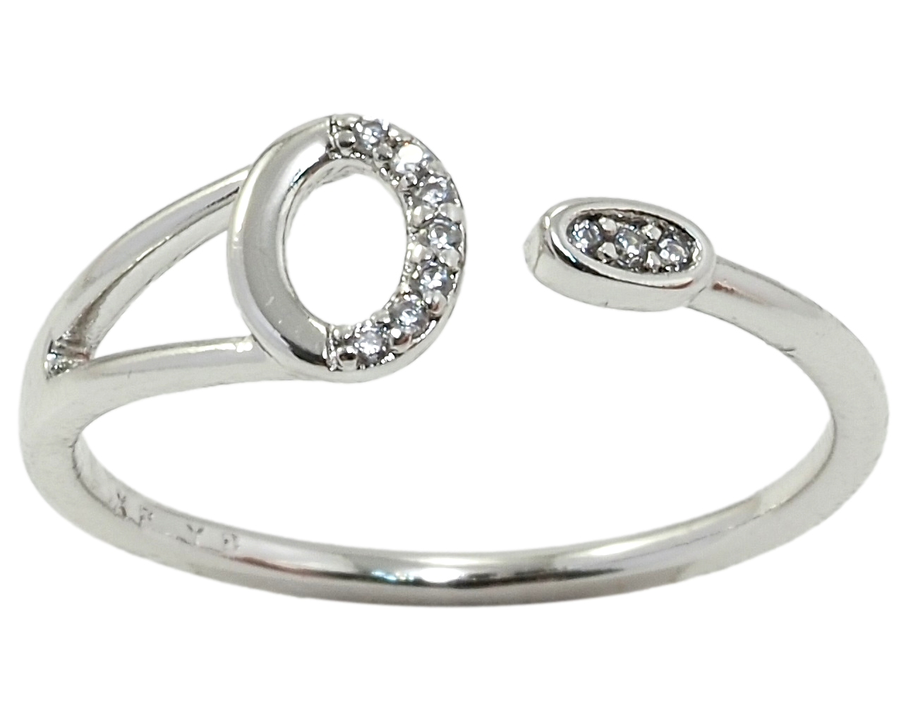 

Кольцо Xuping Родий "Овалы с цирконием" р.16-17,18-19