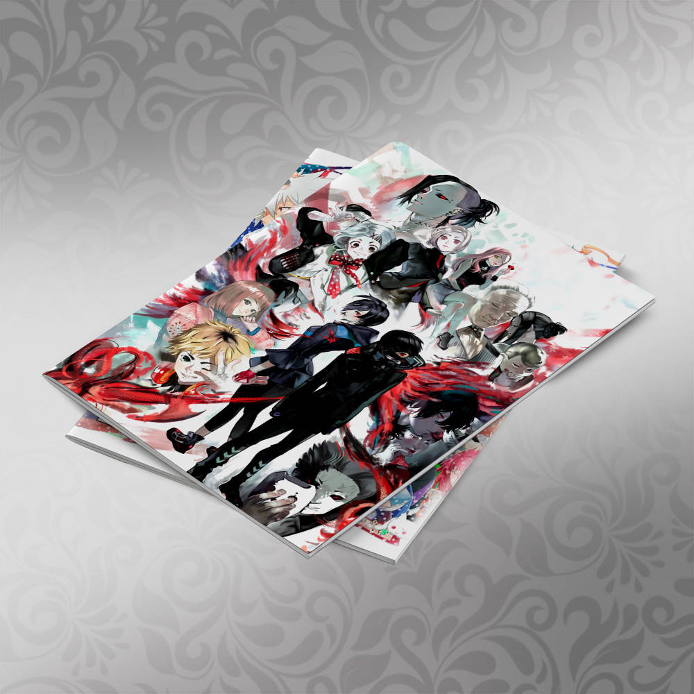 

Тетрадь 48 л. на скобе клетка Tokyo Ghoul