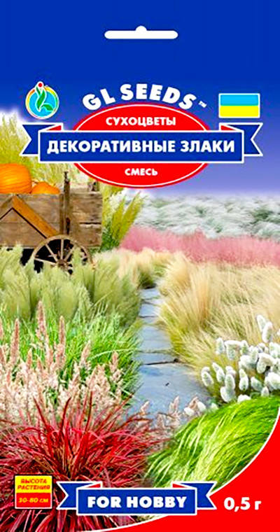 

Семена сухоцветы Декоративные злаки (смесь) GL Seeds 0.5 г, Разные цвета