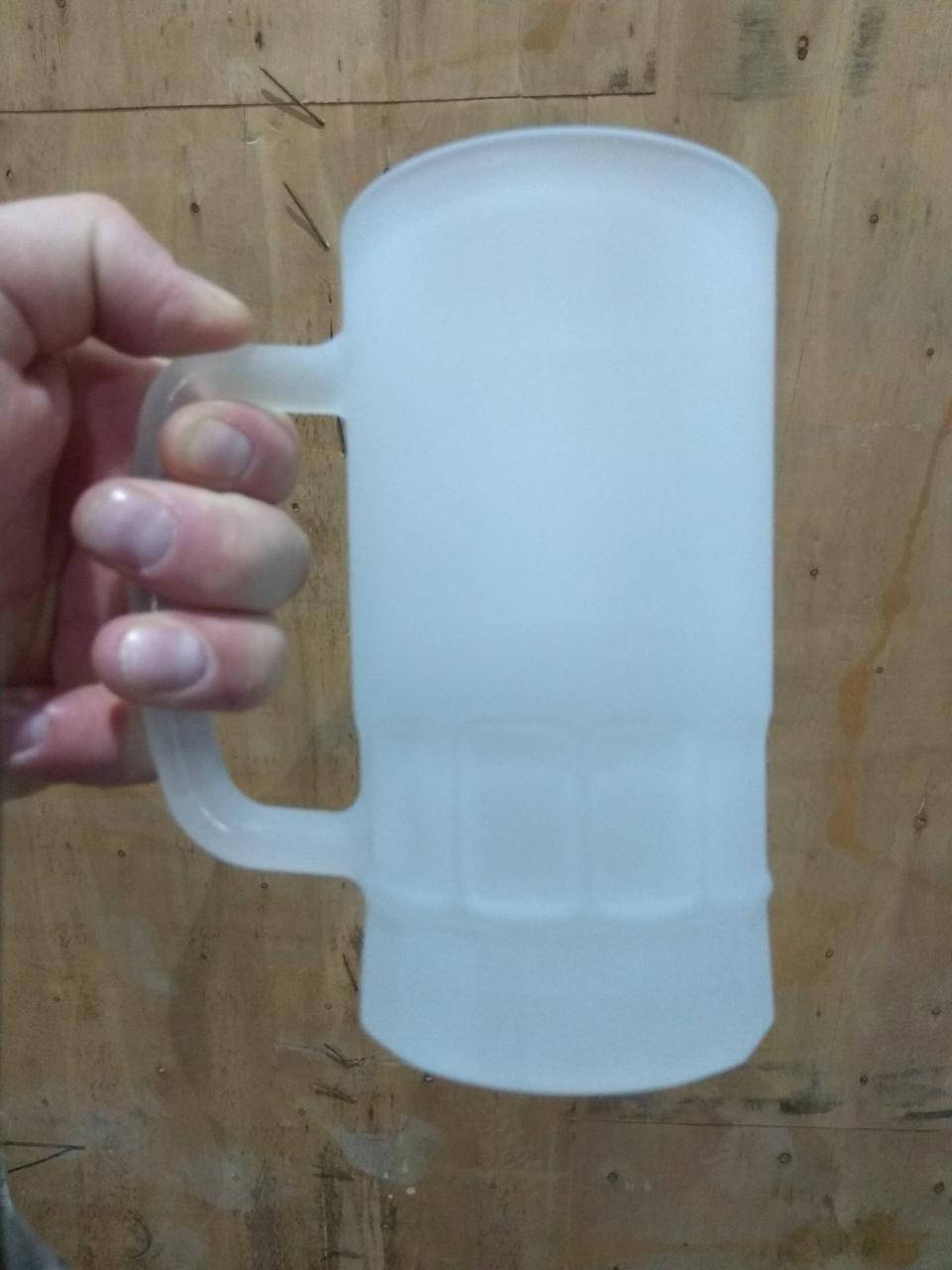 

Пивной бокал Стекло матовый для сублимации с гранями в низу 500 мл