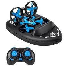 

Катер, дрон, машинка 3 в 1 на радиоуправлении Trix K2.Универсальная детская игрушка катер-дрон-машинка.