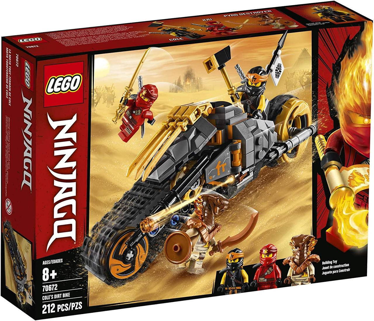 

Конструктор LEGO Ninjago Раллийный мотоцикл Коула 70672, Золотистый