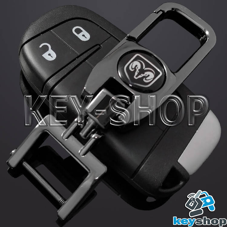 

Брелок для ключа Dodge (Додж), (темный хром), с карабином