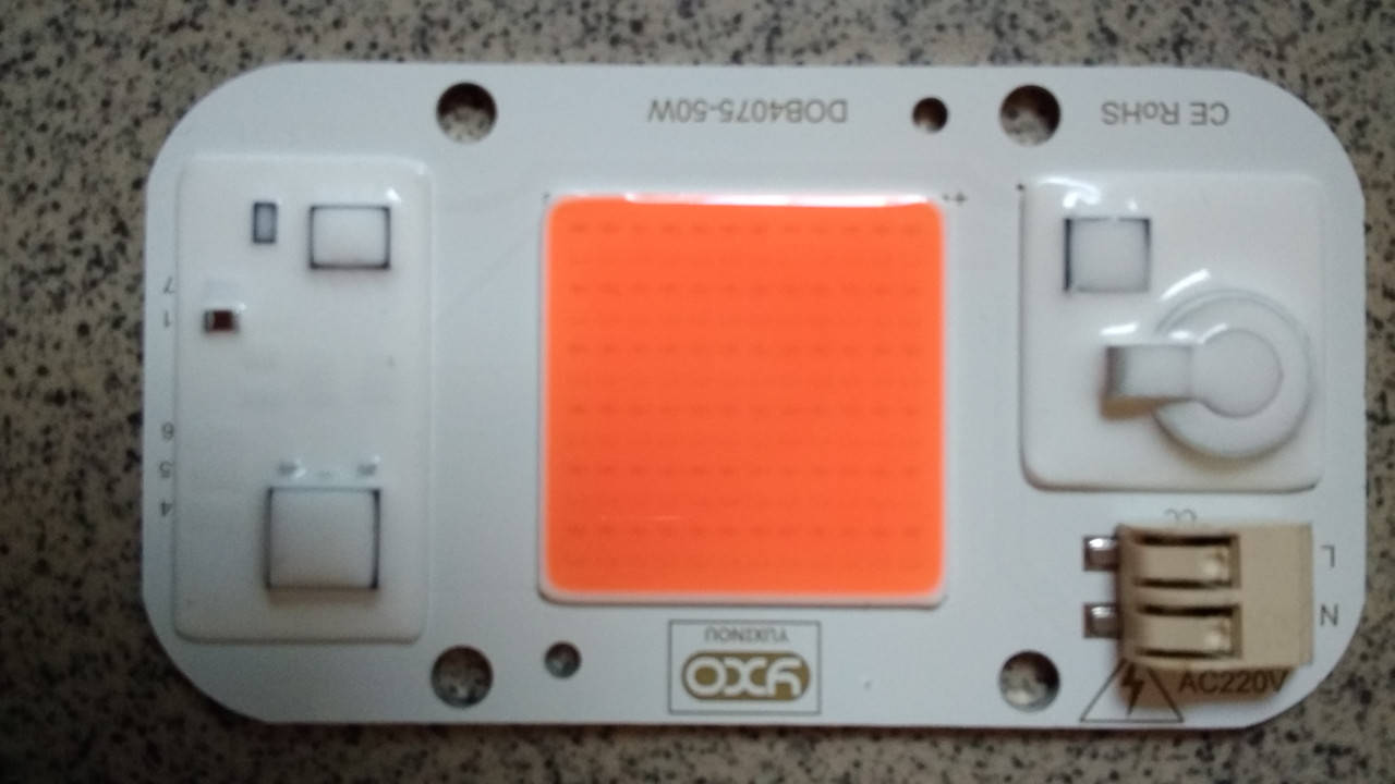 

Фито светодиод COB 50вт (w), полный спектр для роста растений, с встроенным драйвером 220В