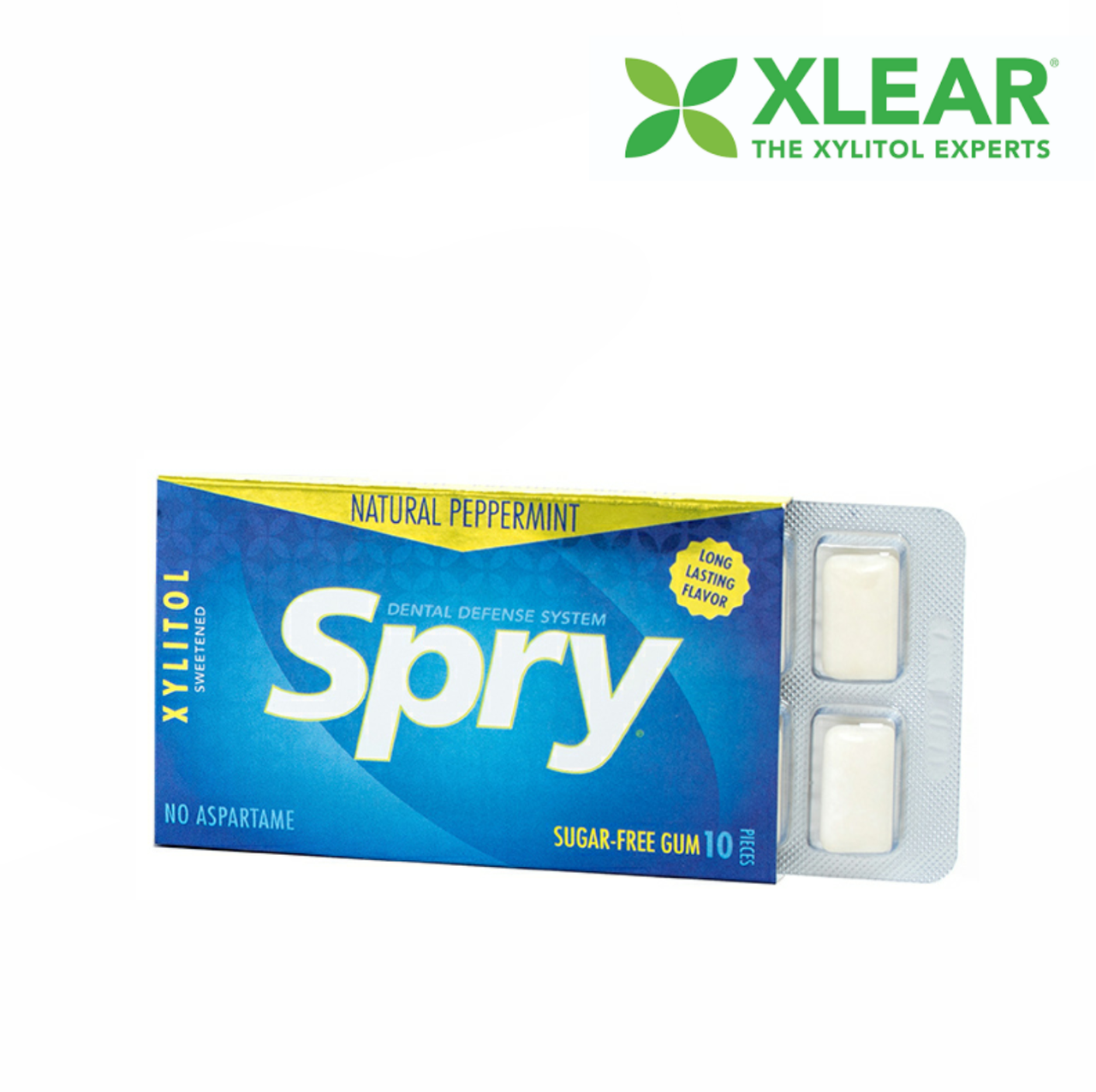 

Жевательная резинка с ксилитом Xlear Spry перечная мята 10 штук