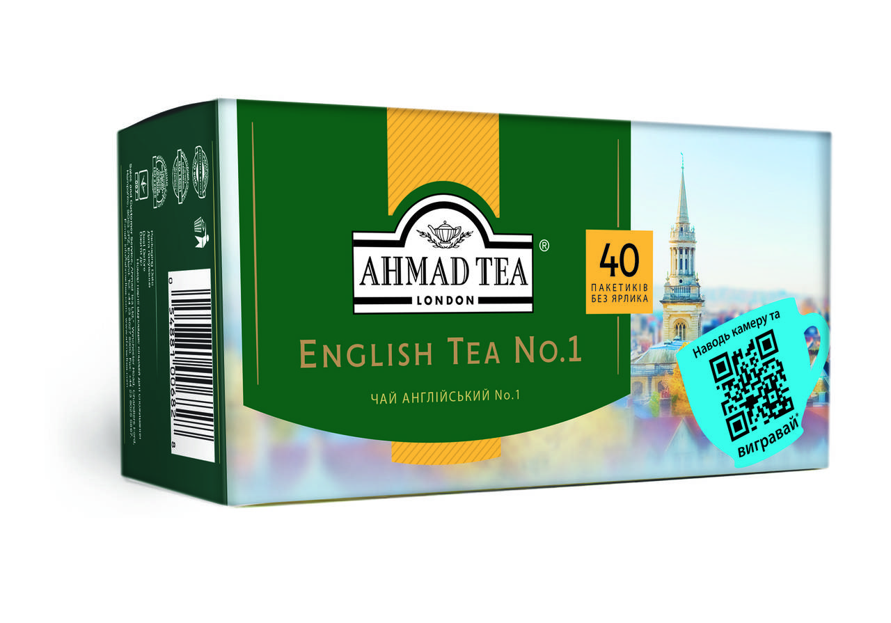 

Чай Ахмад с бергамотом в пакетиках чёрный Английский №1 40 х 2 г