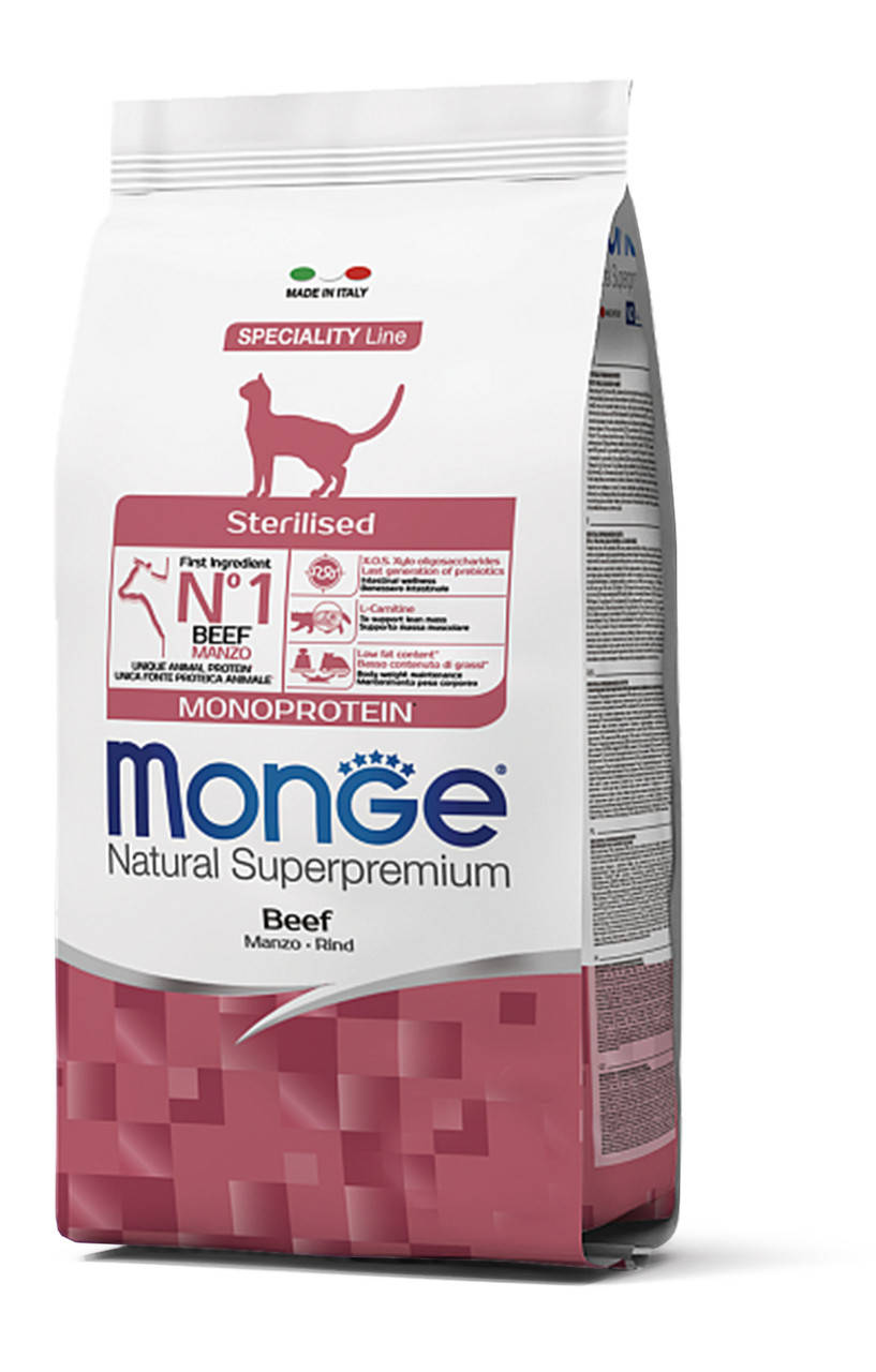 

MONGE CAT Sterilised с говядиной - 1,5 кг
