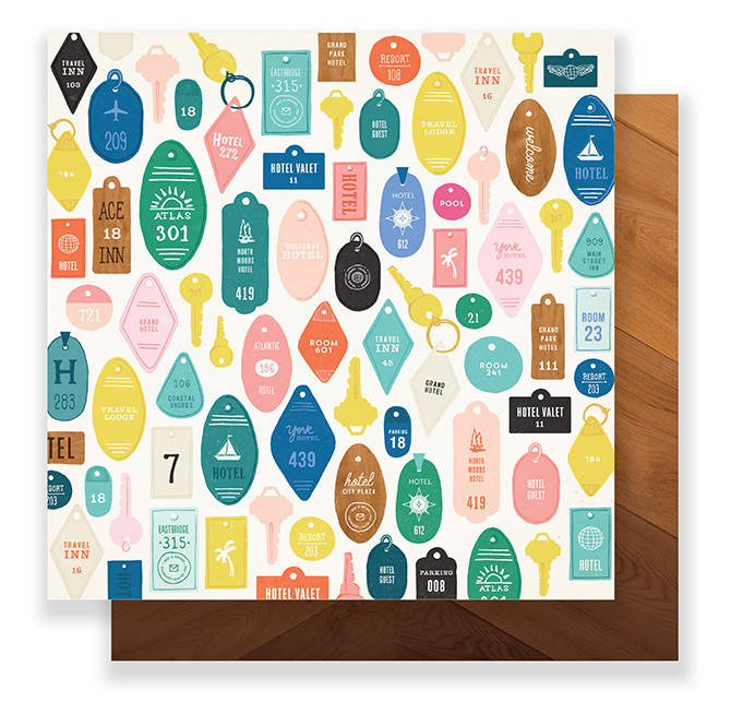 

Папір - Check-In - Here & There - Crate Paper - 30x30