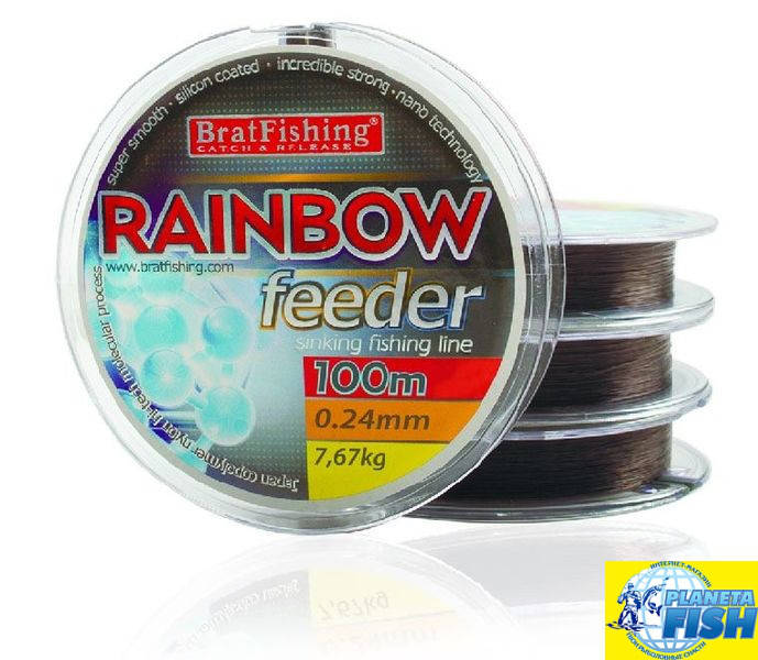 

Леска BratFishing Rainbow Feeder 100м, Коричневый