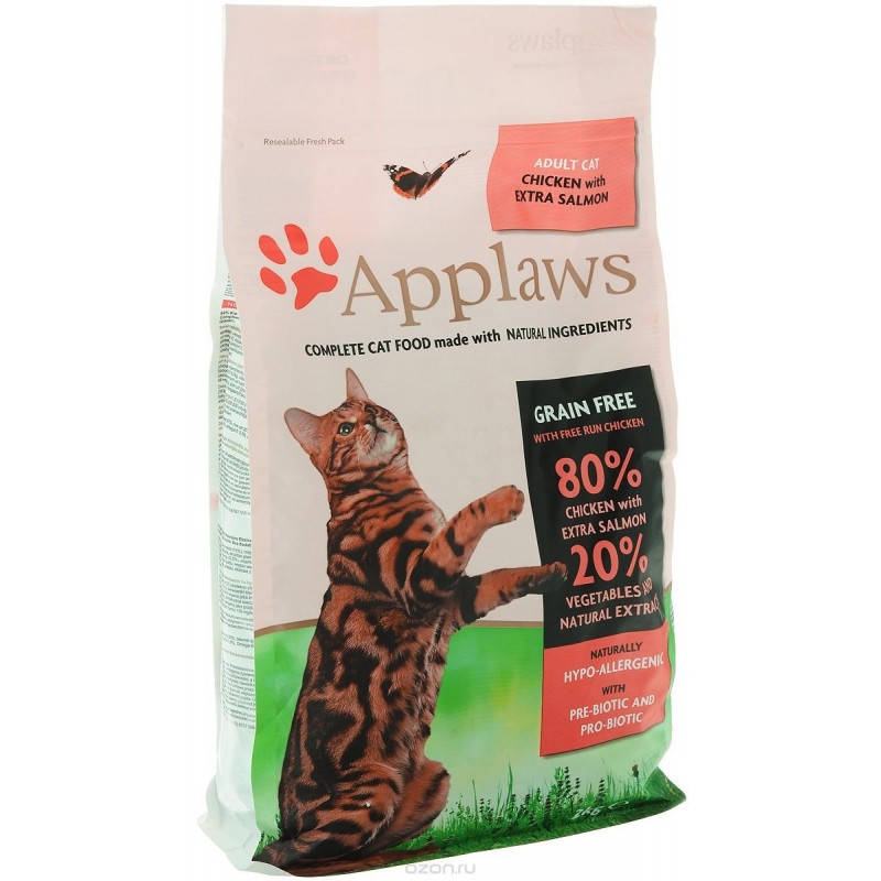 

Applaws сухой корм для взрослых кошек с курицей и лососем 7,5 кг