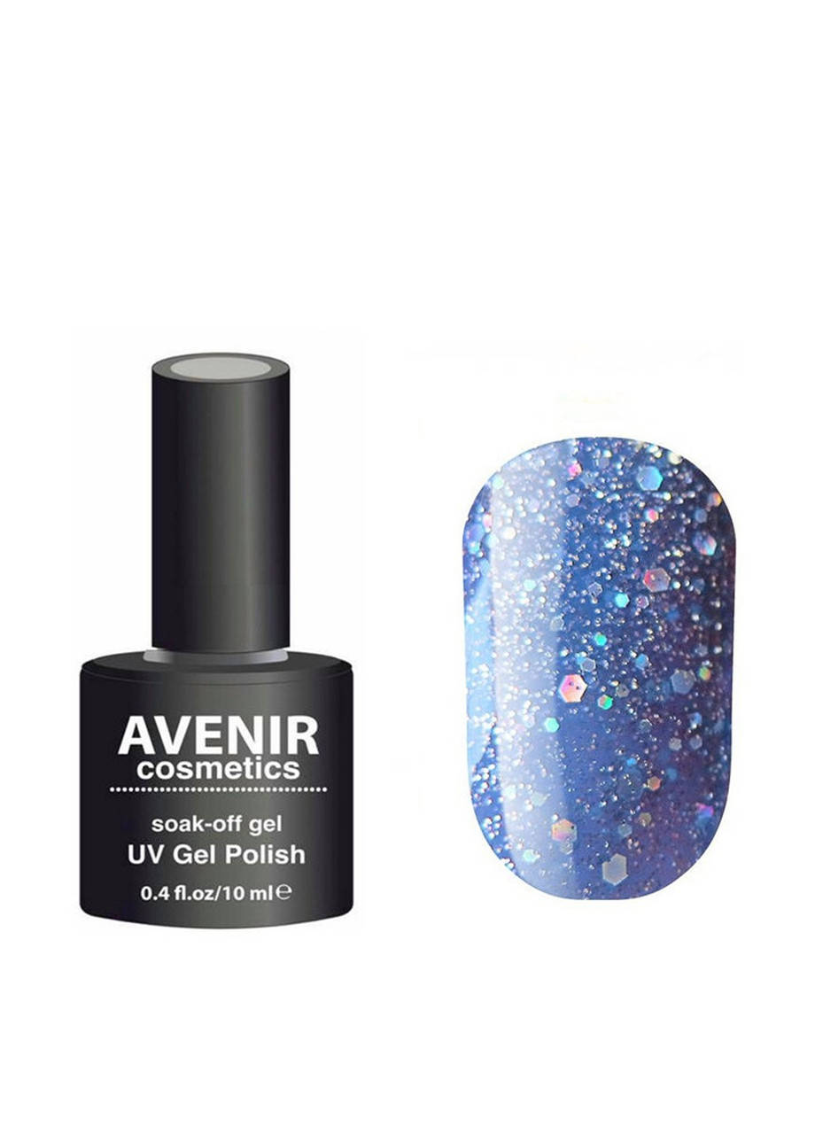

Гель-лак AVENIR Cosmetics №113 Синий с шимерами и блестками