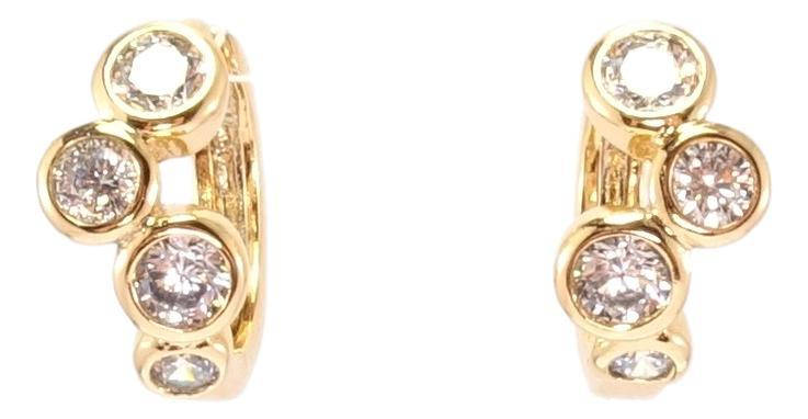 

Серьги Xuping Позолота 18K колечки "Россыпь циркония"